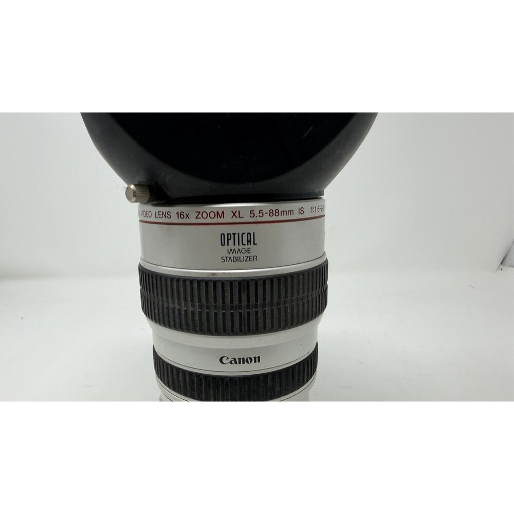 Canon Video Lens 16x Zoom XL 5.5-88mm IS 1:1.6-2.6 72mm w/ Hood